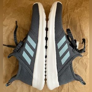 Adidas Cloudfoam Pure Womens Gray/Blue Running Shoes Sneakers Size 7.5